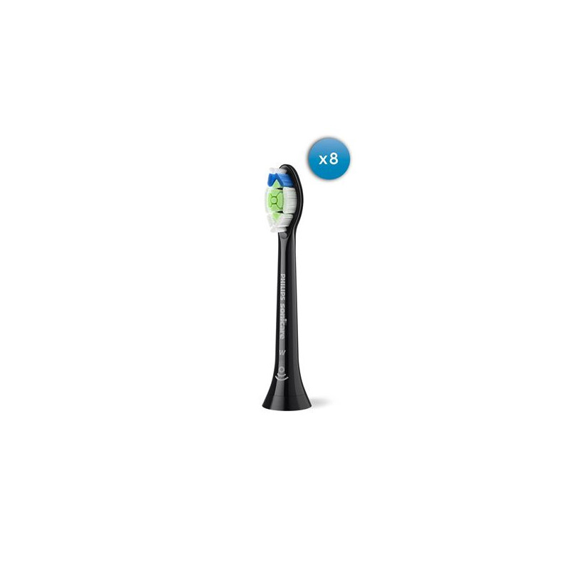 Sonicare Optimal White birstes uzgaļi (8gab.) melns HX6068 / 88