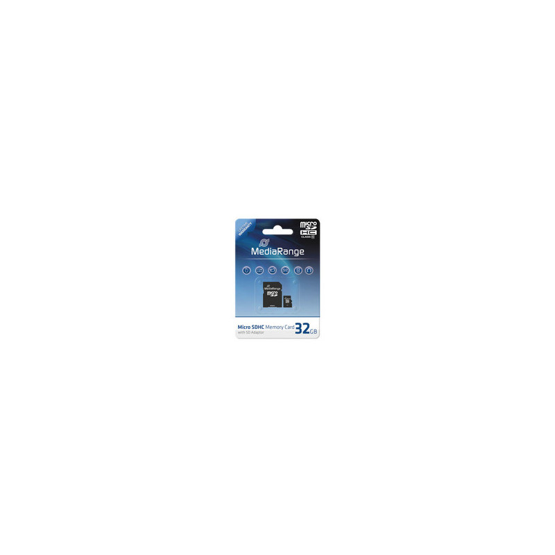 MediaRange SD MicroSD Card 32GB SD CL.10 inkl. Adapter