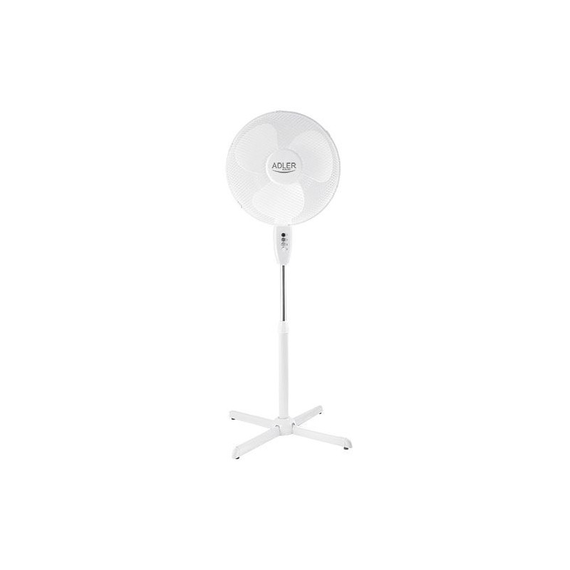 Adler AD 7305 Stand Fan, Number of speeds 3, 45 W, Oscillation, Diameter 40 cm, White