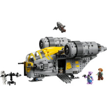 Konstruktorius - LEGO Star Wars 75447 The Razor Crest 930 Detalės, 5 Mini Figūrėlės, 320 mm Gylis, Pilka