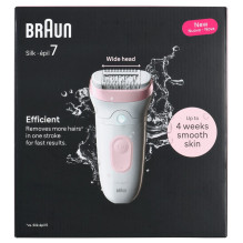 Braun Silk-épil 7 7-000 rožinė, balta