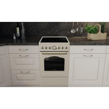 Gorenje GECS5B70CLI laisvai pastatoma viryklė elektrinė keraminė kaitlentė dramblio kaulo spalvos
