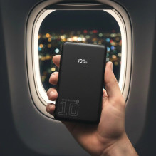 Powerbank 10 000mAh, 1x USB, 2x USB-C, 20W, QC4+, LCD screen, black Powerbank 10 000mAh, 1x USB, 2x USB-C, 20W, QC4+, LCD screen, black