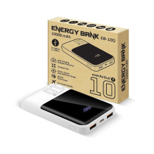 Powerbank 10 000mAh, 2x USB, 1x USB-C 22,5W, QC4+, LCD screen, white Powerbank 10 000mAh, 2x USB, 1x USB-C 22,5W, QC4+, LCD screen, white