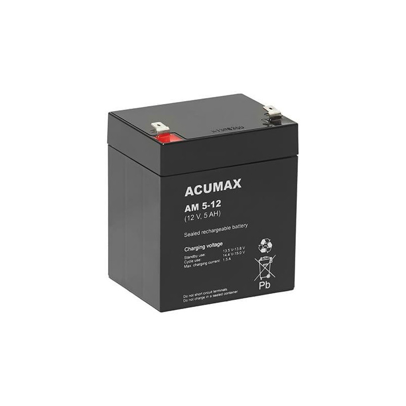 AKUMULIATORIUS 12V 5AH VRLA / AM5-12T2 ACUMAX EMU