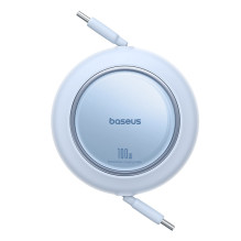 Baseus USB C - USB C 100W 2m ievelkams galaktika zils Free2Pull