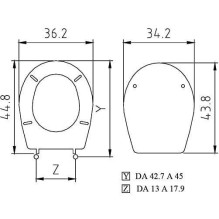 Unitazo dangtis Saniplast Sebino 2FSE005902, 38 x 49 cm