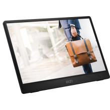 MSI PRO MP161 E2U portable TV / monitor Portable monitor Black 39.6 cm (15.6") LED 1920 x 1080 pixels