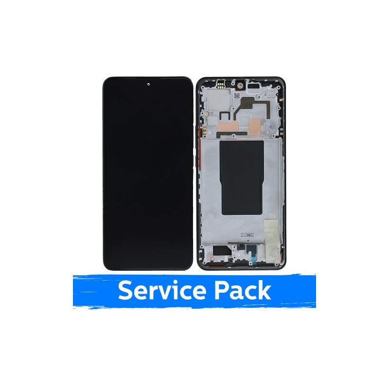 Screen for Xiaomi 12T (12T Pro) with frame / Black / (Service Pack)