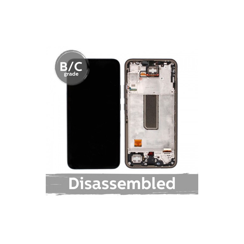 Screen for Samsung A346 A34 5G with frame / Silver / (8.5 / 10 used)