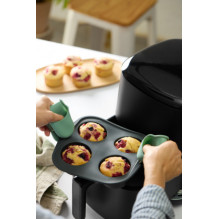 Lékué Air fryer Muffins Mould, 4 holes - Grey