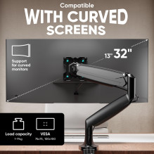 MONITOR ACC DESK MOUNT / 17-49" BLACK G100-B ONKRON