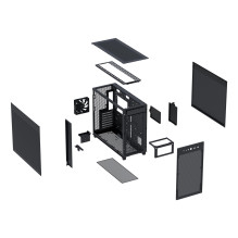 Case, ASUS, ATX / micro ATX / Mini-ITX, Black / Transparent, Midi Tower, PC, PRIME AP303 TG BLACK, 90DC00V0-B39010