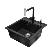 Plautuve Tesa su maišytuvu SQT100-601W-7783 juoda