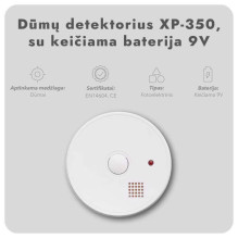 Smoke detector XP-350, with replaceable battery 9V (2 pcs.) Smoke detector XP-350, with replaceable battery 9V (2 pcs.)