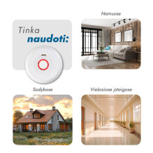 Dūmų detektorius XP-750W su WIFI, integruota 10 metų baterija 3V (2 vnt.) Dūmų detektorius XP-750W su WIFI, integruota 10 metų baterija 3V (2 vnt.)