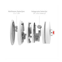 Dūmų detektorius XP-750W su WIFI, integruota 10 metų baterija 3V (6 vnt.) Dūmų detektorius XP-750W su WIFI, integruota 10 metų baterija 3V (6 vnt.)