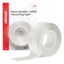 Reusable double-sided nano mounting tape 30mm x 3m x 1mm AMIO-04848