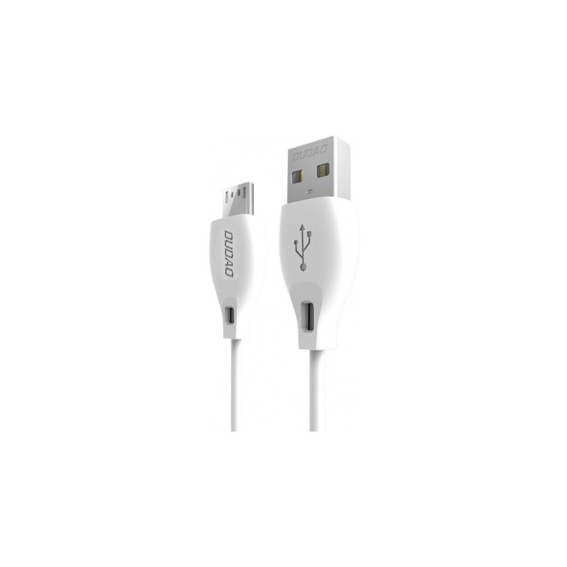 Dudao Micro USB duomenų įkrovimo laidas 2.4A 2m baltas