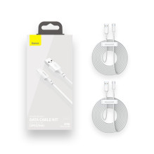 Laidai BASEUS USB Type A M, USB Type C M, 1.5m, baltas