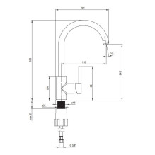 Kitchen mixer Deante Nemezja BEN_T62M, anthracite Kitchen mixer Deante Nemezja BEN_T62M, anthracite
