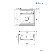 Sink Deante Zorba ZQZ_N103, granite