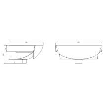 WASHBASIN CERAMIC TOMASO 45 WHI WASHBASIN CERAMIC TOMASO 45 WHI
