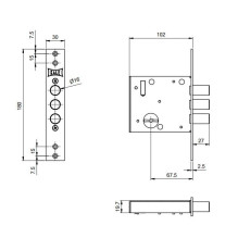 MORTISE LOCK KALE. 447L. CP MORTISE LOCK KALE. 447L. CP