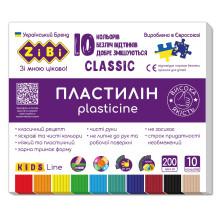 Plastilinas Zibi 1.ZB6232, 10 spalvų