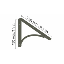 ARCH 230X180 MM ANTHRACITE ARCH 230X180 MM ANTHRACITE