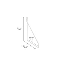 Lentynos laikiklis Dolle Fil, 210x210 mm, balta Lentynos laikiklis Dolle Fil, 210x210 mm, balta