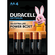 Elementai DURACELL OPTIMUM, AA / LR06, 1.5V, 4 vnt.
