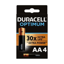 Elementai DURACELL OPTIMUM, AA / LR06, 1.5V, 4 vnt.