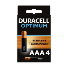 BATTERIES DURACELL OPTIMUM AAA 4PCS BATTERIES DURACELL OPTIMUM AAA 4PCS