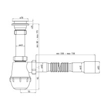 Siphon Ani Plast A0115, 40 mm