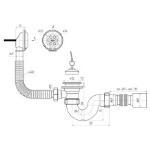 SIFON VON E156 1 1 / 2 45 40X50 LANKS ŽAR SIFON VON E156 1 1 / 2 45 40X50 LANKS ŽAR