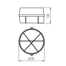 Šviestuvas Kanlux INES 70525, 100W, E27, IP43, baltas