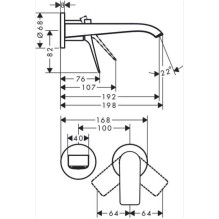Washbasin faucet Hansgrohe Vivenis 75050670, black
