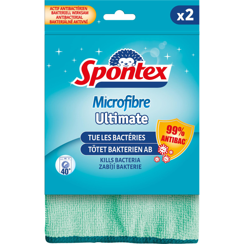 Šluostės su antibakterine apsauga Spontex Ultimate, 2 vnt.