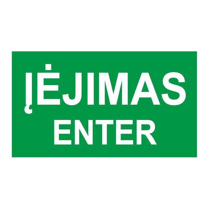 Lipdukas įėjimas enter 100x180mm