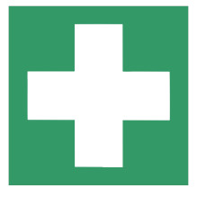 STICKER FIRST AID 135X135MM