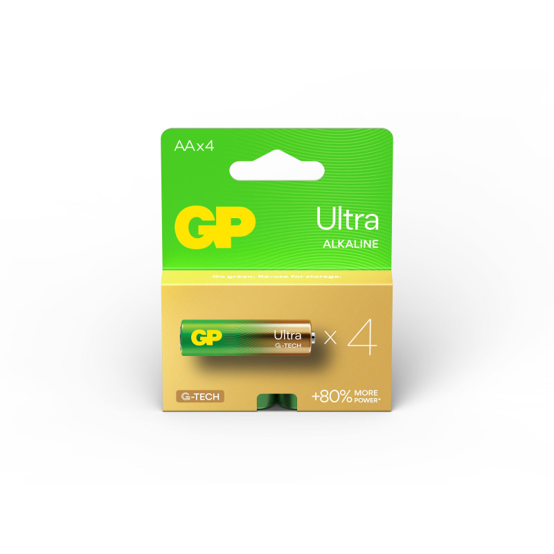 Elementai GP ULTRA ALKALINE AA / LR06, 1,5V, 4 vnt.