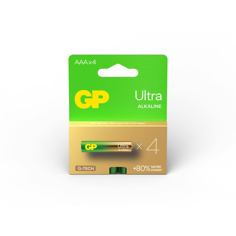 Elementai GP ULTRA ALKALINE AAA / LR03, 1,5V, 4 vnt.