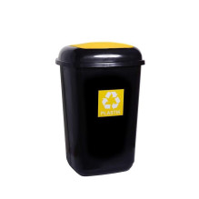 Garbage bin Plafor, black / yellow