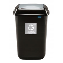 Šiukšliadėžė Plafor, 12 l, juoda / pilka