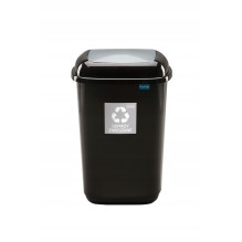 Garbage bin Plafor, black / grey