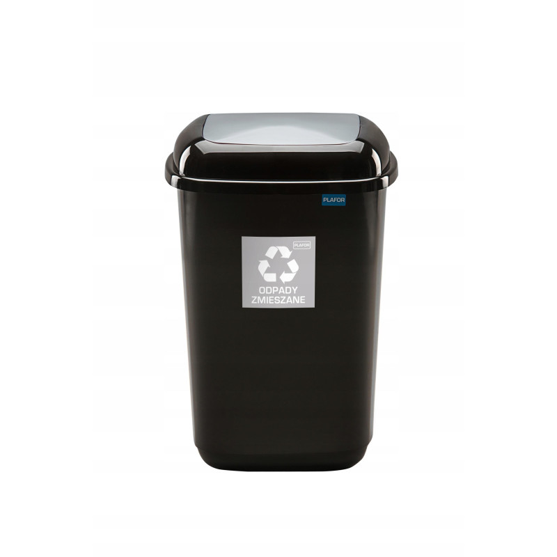 Garbage bin Plafor, black / grey