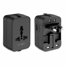 Tech-Protect TA300 Travel Adapter EU / UK / AU - Black