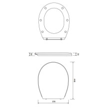 Unitazo dangtis Cersanit Mito S-10, 46.5 x 36.2 cm Unitazo dangtis Cersanit Mito S-10, 46.5 x 36.2 cm