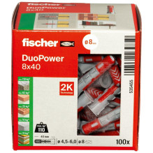 Pin Fischer DuoPower, 40 mm x 8 mm, 100